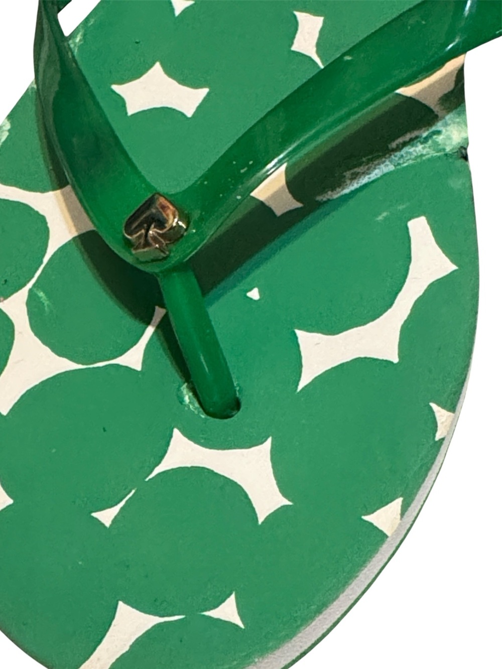 Kate Spade New Bright Green Flat Flip Flop Sandal 8 - Picture 2 of 9